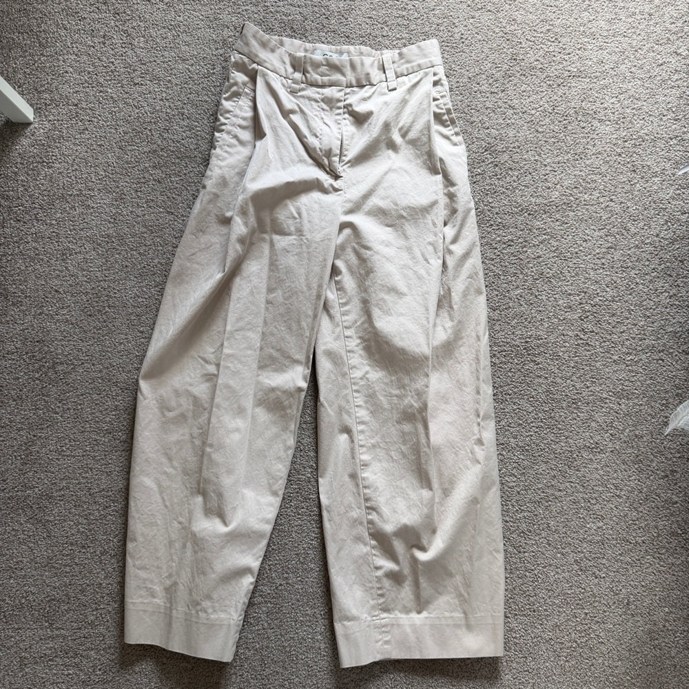 COS Women straight leg crop cotton pants